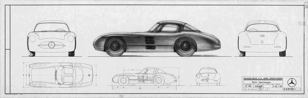 Načrt dirkalnika 300 SLR Uhlenhaut